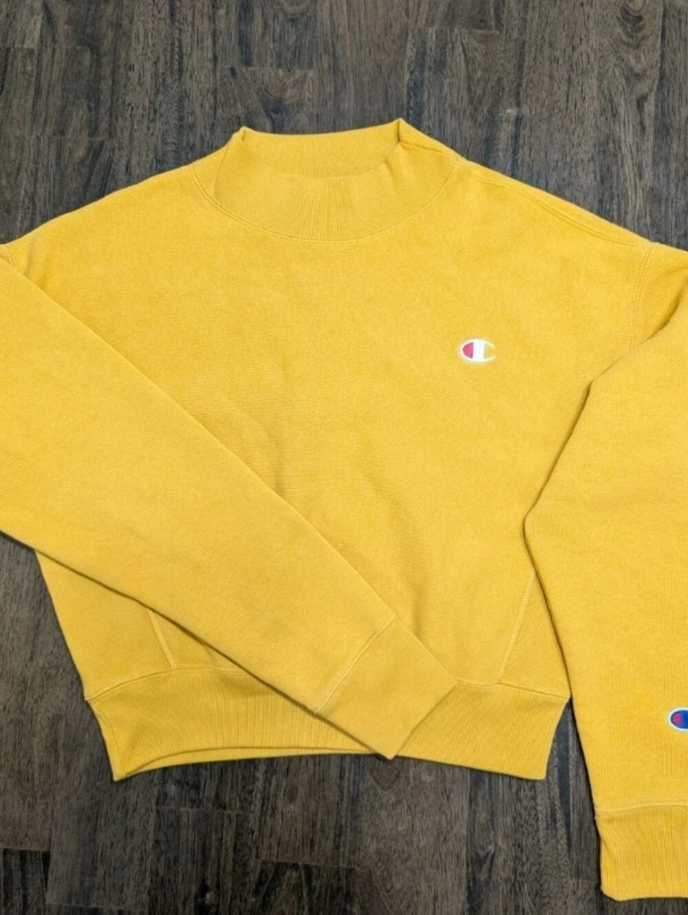 Champion Reverse Weave Yellow/Mustard Crewneck Sweatshirt Men's Size Small